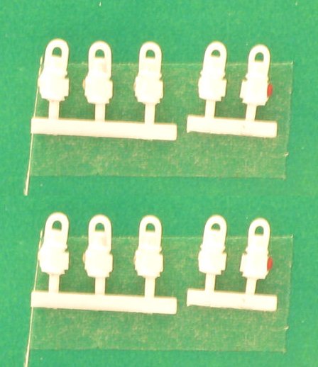 DA5-2 Springside LNER Head and Tail Lamps White Body Pack of 10