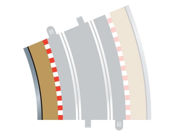 C8282 Scalextric Radius 4 Curve Inner Borders 22.5° x 4