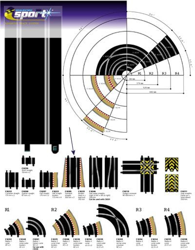 C8205 Scalextric Standard Straight 350mm x 2