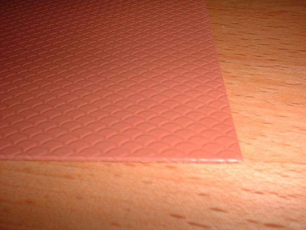 0438 Slaters Plastikard 4mm Roof Tile Scalloped