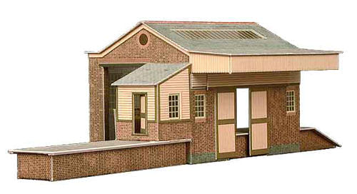 A07.0 Superquick Red Brick Goods Depot Building card kit
