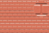 0425 Slaters Plastikard 4mm Roofing Tile Red