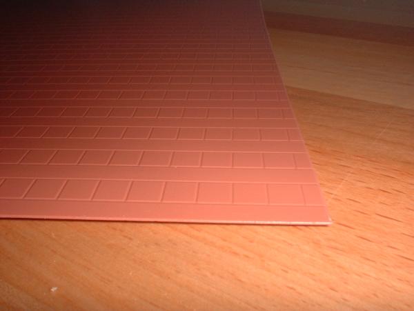 0428 Slaters Plastikard 7mm Scale Roofing Tile Red