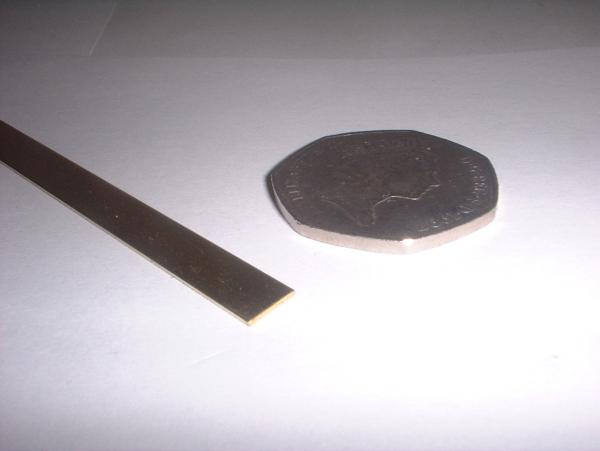 8235 KS Metals Brass Strip 0.025 x 0.25in x 12in length