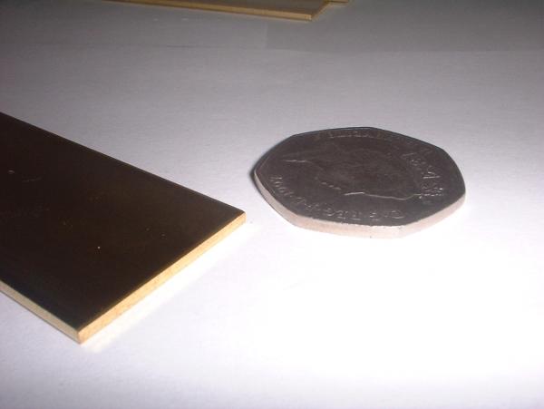 8248 K&S Metals Brass Strip 0.064in x 1in x 12in length