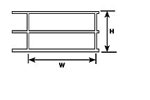 HRS-2 Plastruct Styrene Hand Rail Pack of 2