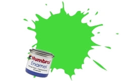AA7081 # Humbrol No. 208 14 ml tin enamel flourescent green