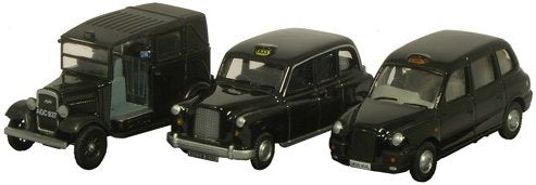 76SET09 Oxford Diecast London Taxi Set of 3 Cars