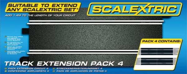 C8526 Scalextric 4 Pack of Straights