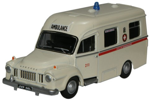 76BED002 Oxford Diecast Birmingham Bedford J1 Lomas Ambulance