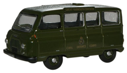 76JM021 Oxford Diecast Civil Defence Morris J2 Minibus