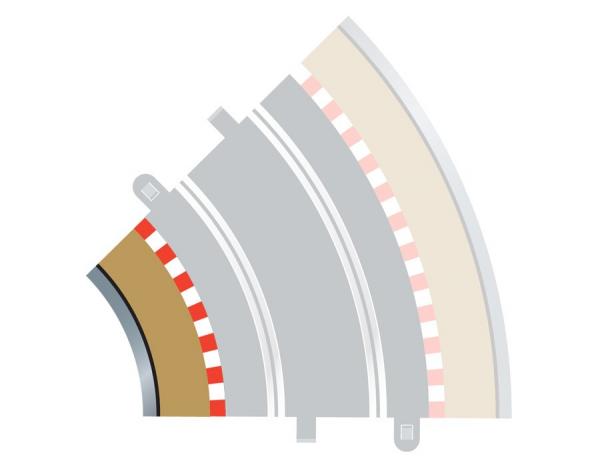 C8225 Scalextric Radius 2 Curve Inner Borders 45° x 4