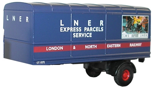 76MH004T Oxford Diecast Twin Trailer Pack LNER Box.
