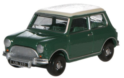 76MN003 Oxford Diecast Austin Mini Green and White