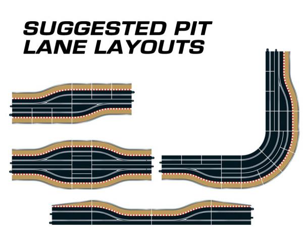 C7014 Scalextric Digital Pit Lane Track Left Hand