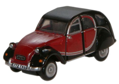 NCT001 Oxford Diecast Citroen 2CV Charleston Maroon/Black