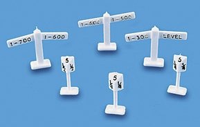 5051 model scene mileposts and gradient markers