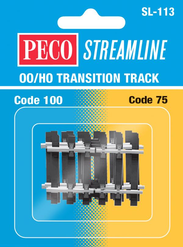 SL113 Peco Transition Track for joining Code 75 to Code 100