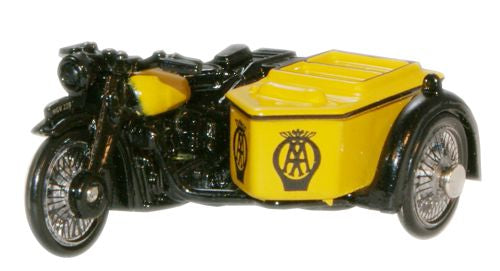 76BSA001 Oxford Diecast Motorcycle and Sidecar in AA BSA livery