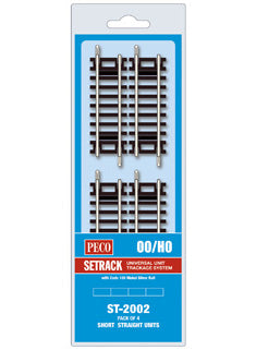 ST2002 Peco Short Straights - Contains ST-202 X 4