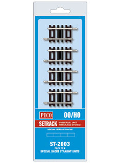ST2003 Peco Special Short Straights - Contains ST-203 X 4