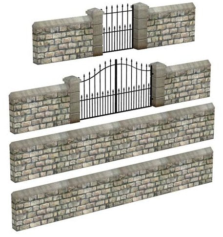 44-555 Bachmann Scenecraft Stone Walls and Gates
