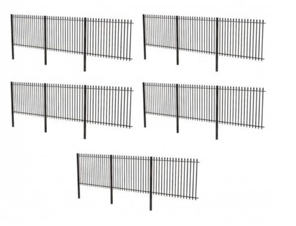 44-562 Bachmann Scenecraft Metal Fencing (x5)