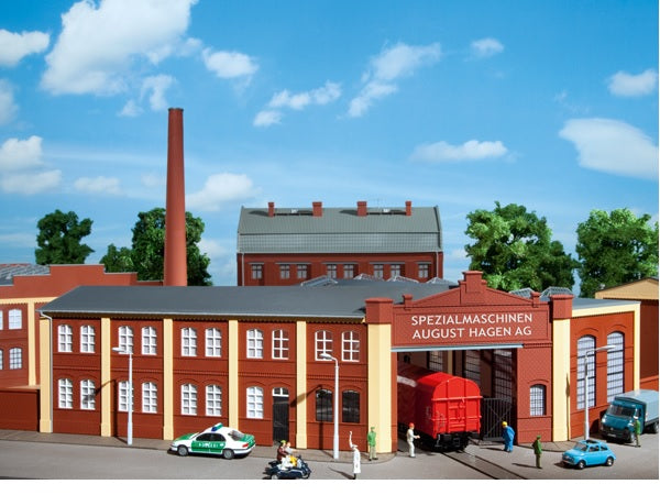 11421 Auhagen HO Factory gate and admin block
