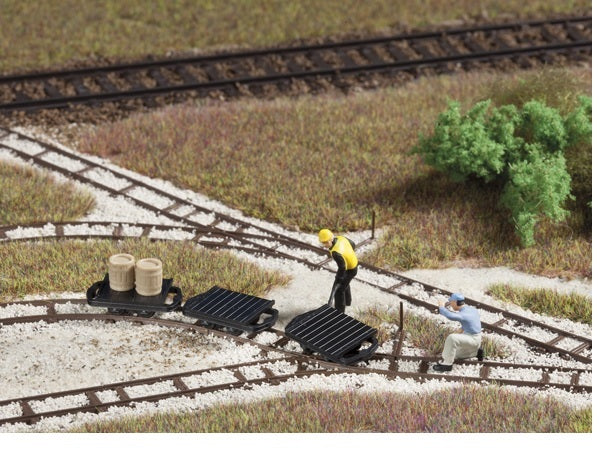 41703 Auhagen HO NG Train - 3 flat wagons (Non-operating static