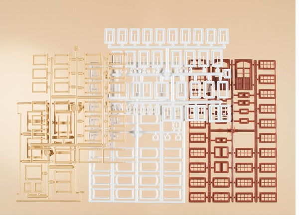 48647 Auhagen HO Windows frames doors
