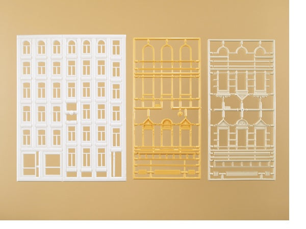 48651 Auhagen HO Windows and walls for residential buildings