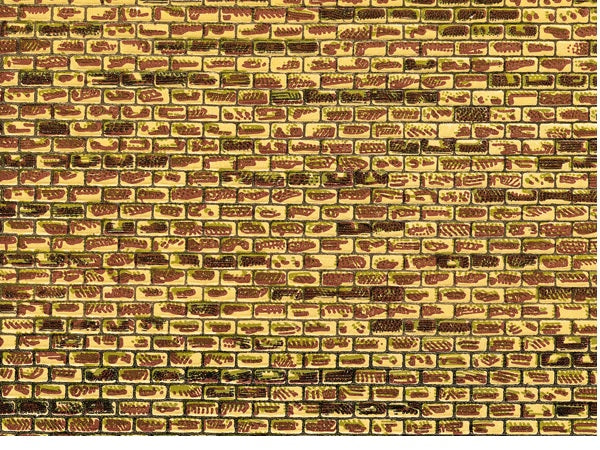 50101 Auhagen HO Card sheet (5) cut stone wall