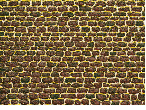 50102 Auhagen HO Card sheet (5) irregular cut stone wall