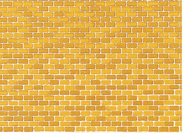 50110 Auhagen HO Card sheet (5) yellow brick wall