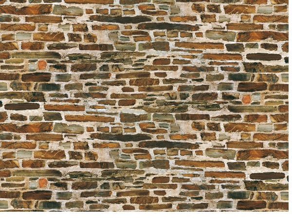 50115 Auhagen HO Card sheet (5) limestone wall
