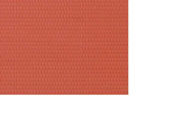 52216 Auhagen HO Plastic sheet 200x100mm - (2) Red tiles