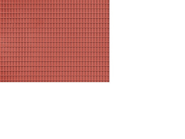 52225 Auhagen HO Plastic sheet 200x100mm - (2) Red roof tile