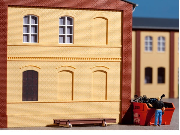 80206 Auhagen HO Brick filled window yellow (16pc)