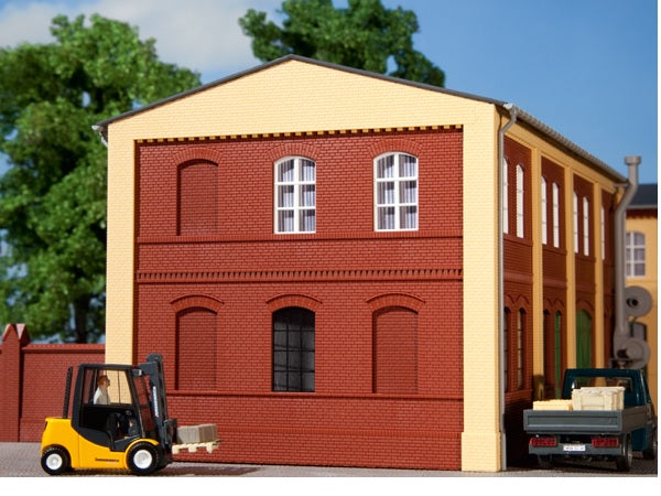 80501 Auhagen HO Brick walls with window openings red (4pc)