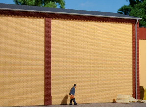 80600 Auhagen HO Brick walls yellow (4pc)