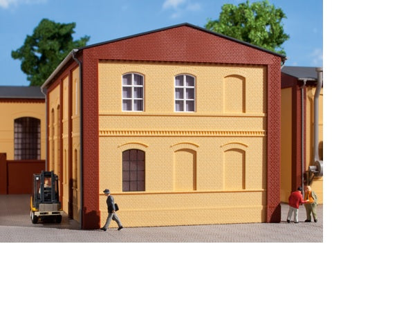 80601 Auhagen HO Brick walls with window openings yellow (4pc)