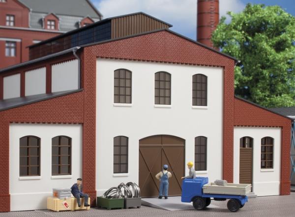 80718 Auhagen HO Walls 2391E with industrial windows L plastered
