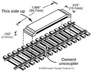 322 Kadee Magne-Matic Uncoupler - Delayed Code 83 Between rails