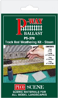 PS370 Peco Track Bed Weathering Kit - Steam