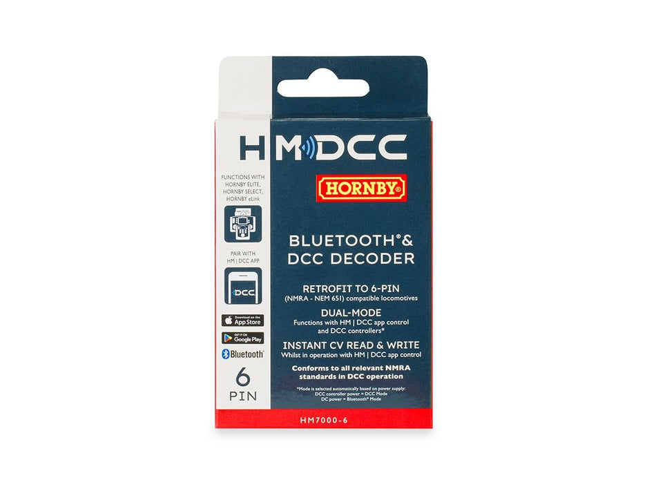 R7321 Hornby HM7000-6: Bluetooth® & DCC Decoder (6 Pin)