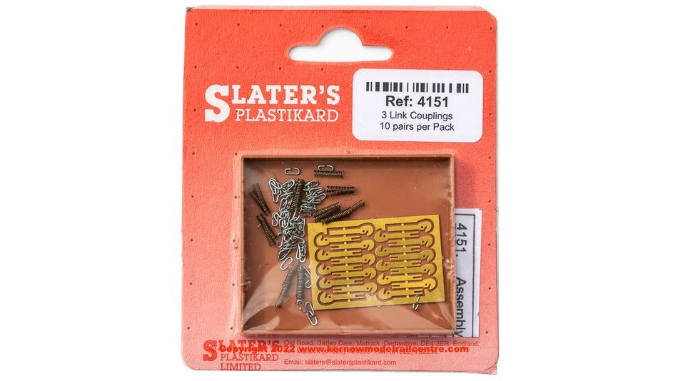 4151 Slaters Plastikard 3 Link Couplings