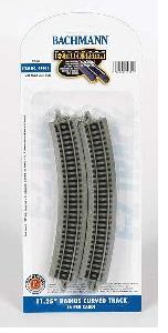 44801 Bachmann Nickel Silver 11.25in. Radius Curved Track