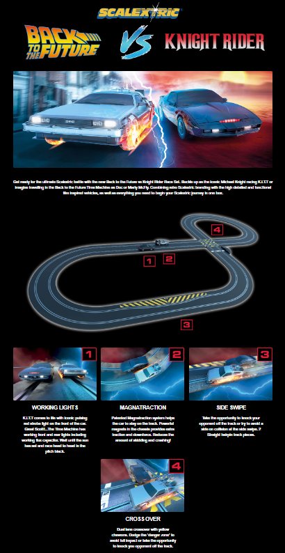 Scalextric go back to 1980s with Back to the Future vs Knight Rider Race  Set - SciFiNow