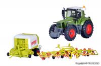 12233 Kibri H0 CLAAS Set FENDT tractor with bailer & hay rake
