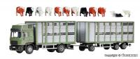12248 Kibri H0 Cattle lorry with trailer and 12 cows